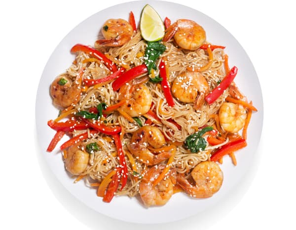 Spicy Oriental Noodles with grilled prawns | Recipes | Lee Kum Kee Home ...